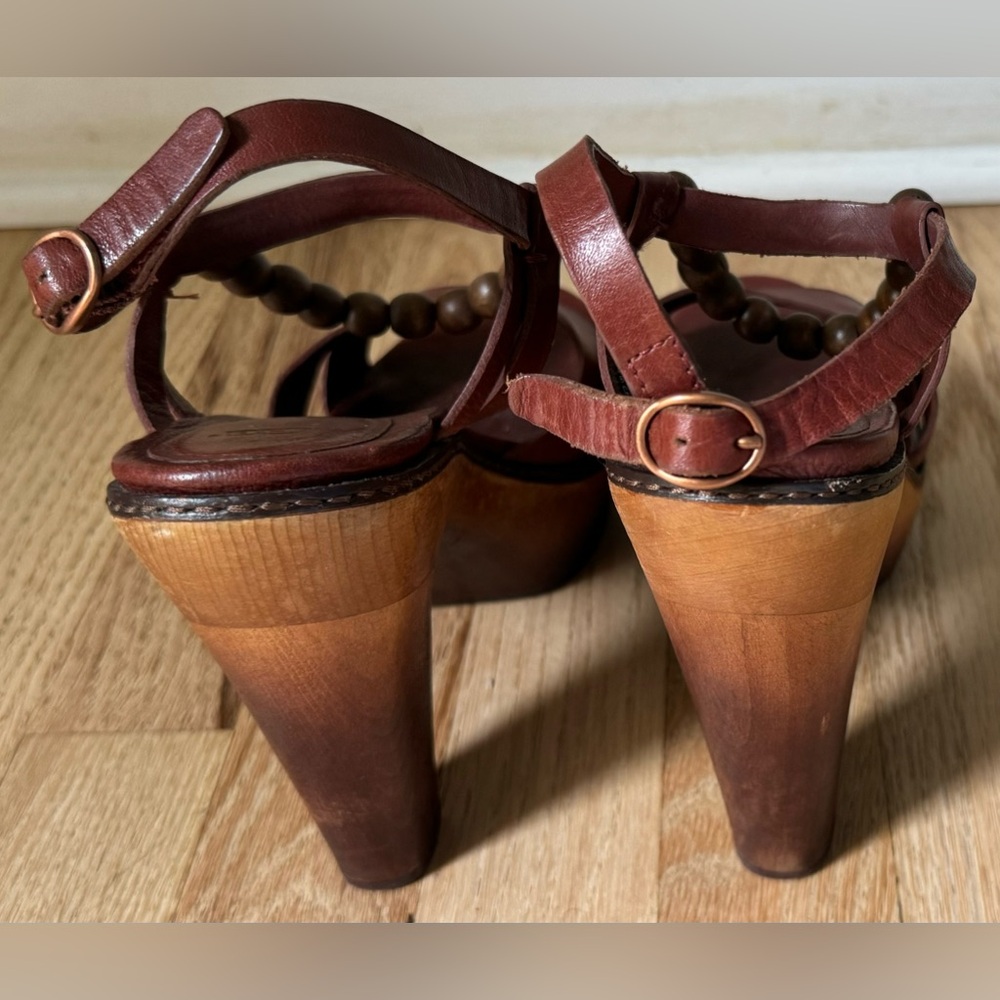 Ugg Brown Leather Platform Heels - image 4